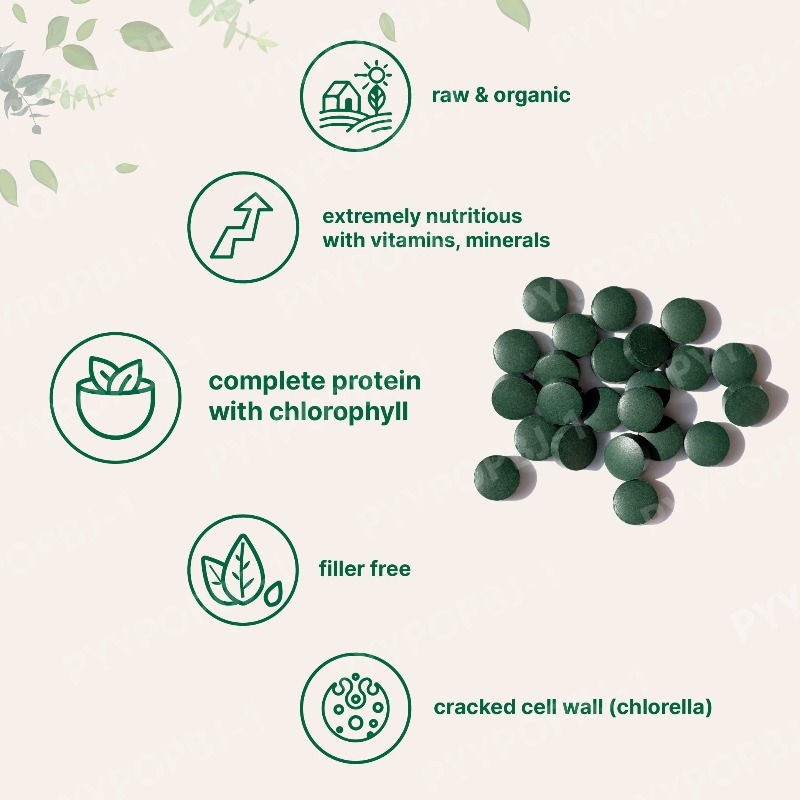 Organic Spirulina Chlorella Ta - Spirulina Tablet Organic avaliação e preço