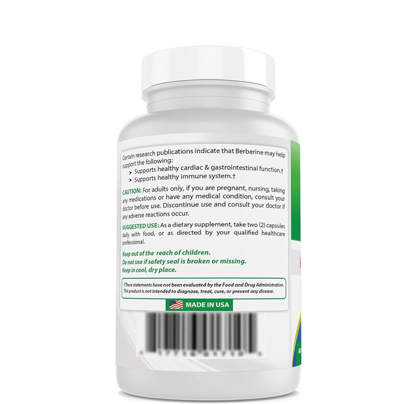 Berberine Plus - Contains 1000 - Berberine Hcl Capsule avaliação e preço