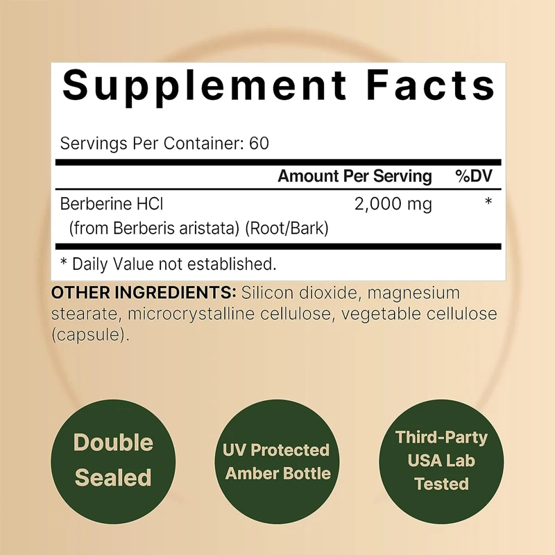 Berberine Supplement  60 Veget - Berberine Hcl Capsule avaliação e preço