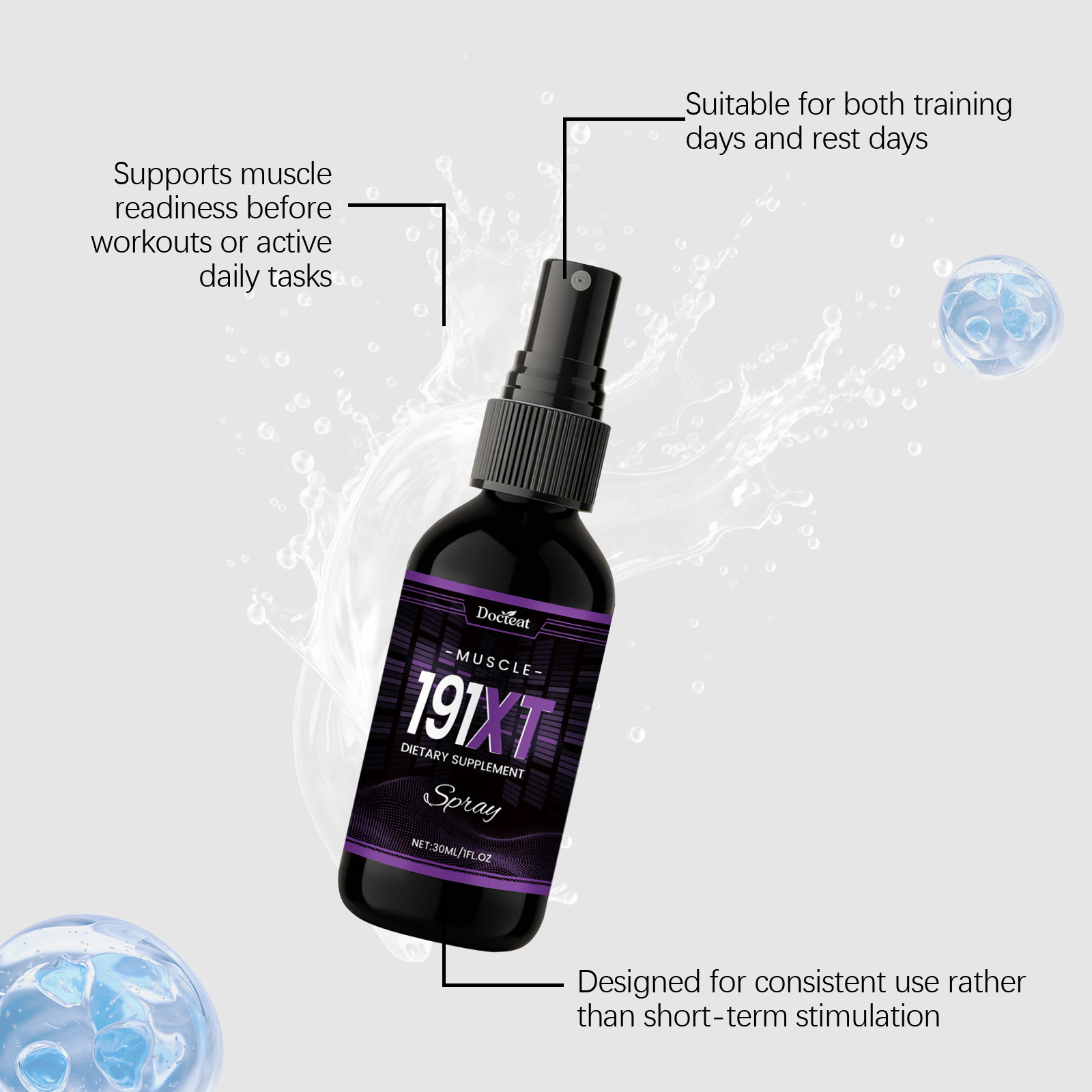 Muscle Growth Spray Enhance Ph - Nutrition Fitness Supplements avaliação e preço