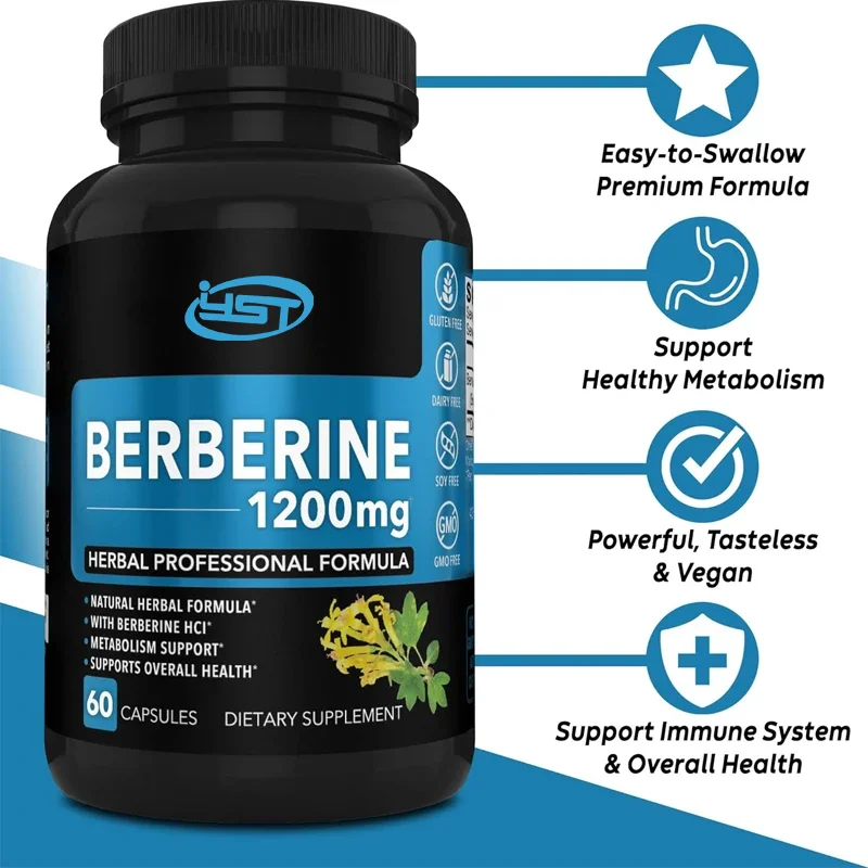 60 Capsules Berberine Suppleme - Berberine Hcl Capsule avaliação e preço