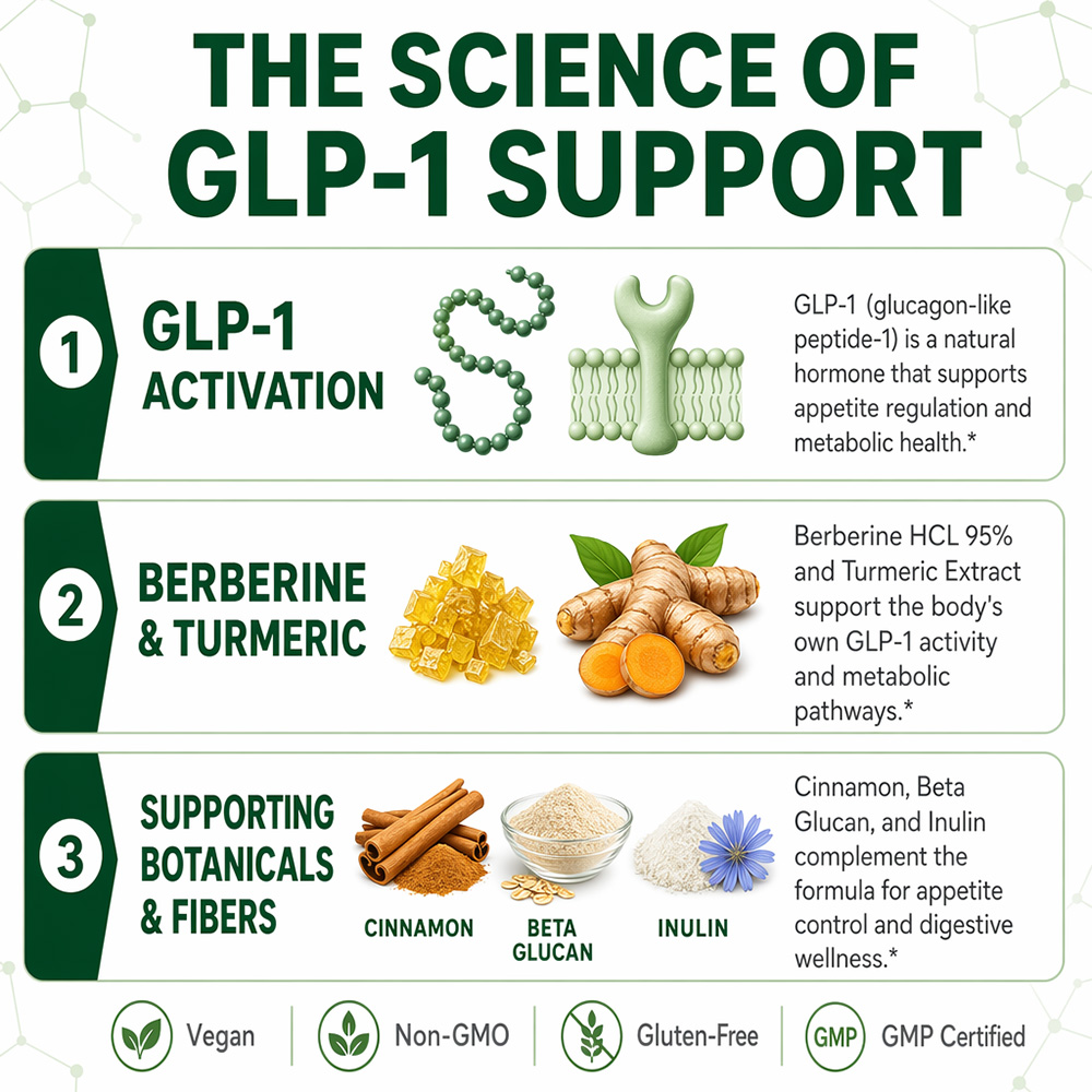 GLP-1 Supplement with Berberin - Berberine Hcl Capsule avaliação e preço