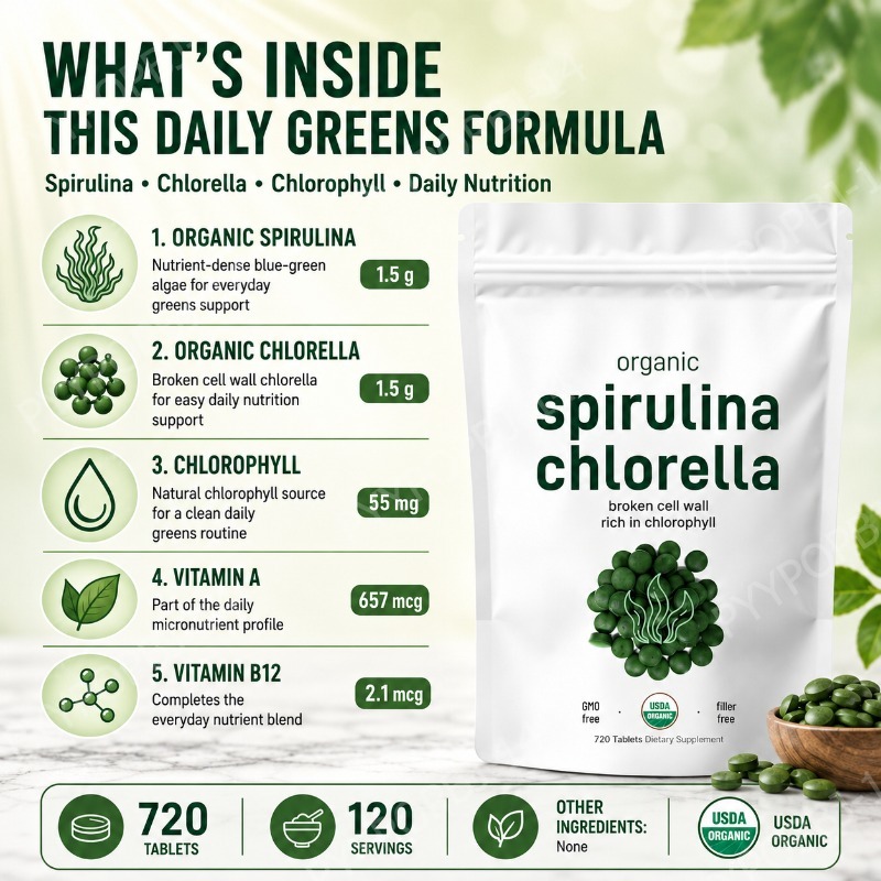 Organic Spirulina Chlorella Ta - Spirulina Tablet Organic avaliação e preço